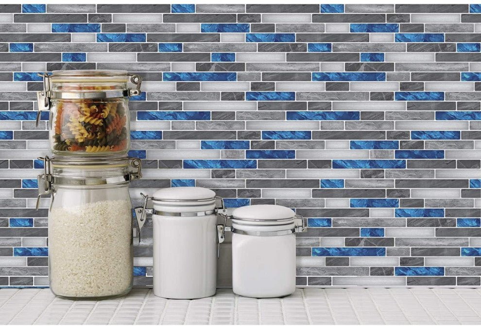 10 Pack Peel and Stick Kitchen Backsplash Self-Adhesive Wall Tile Stone Design