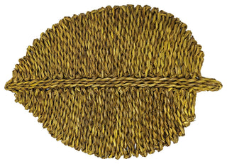 Leaf Seagrass Placemat - Set of 4, Yellow