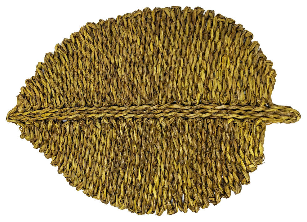 Leaf Seagrass Placemat - Set of 4, Yellow