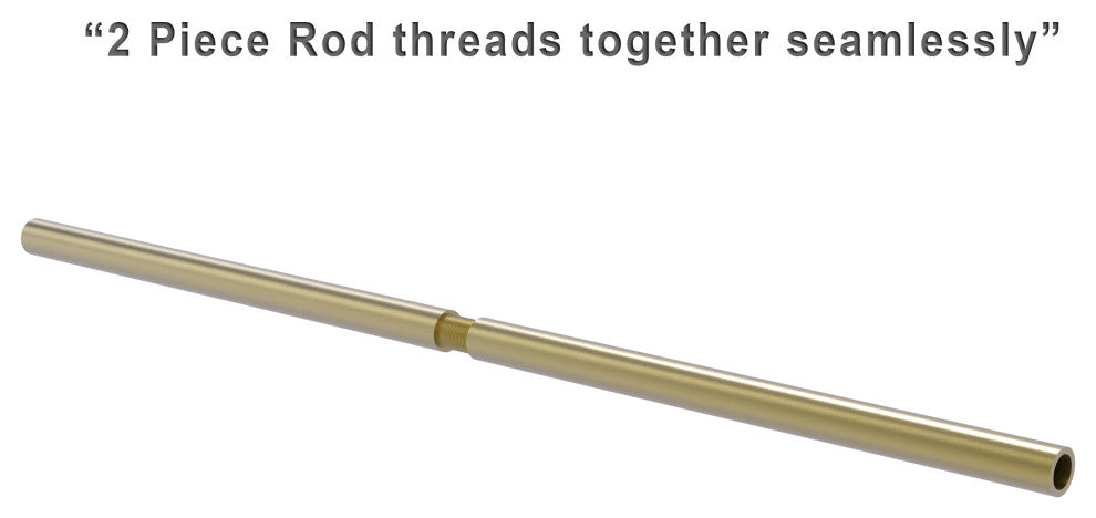 72" Shower Curtain Rod, Satin Brass