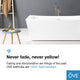 OVE Decors Terra 70" White Acrylic Bathtub, Satin Nickel and Chrome Hardware