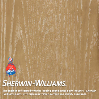 Vera Bath Vanity with Stone Top, Washed Ash Grey, 36", Single Vanity, With Mirror