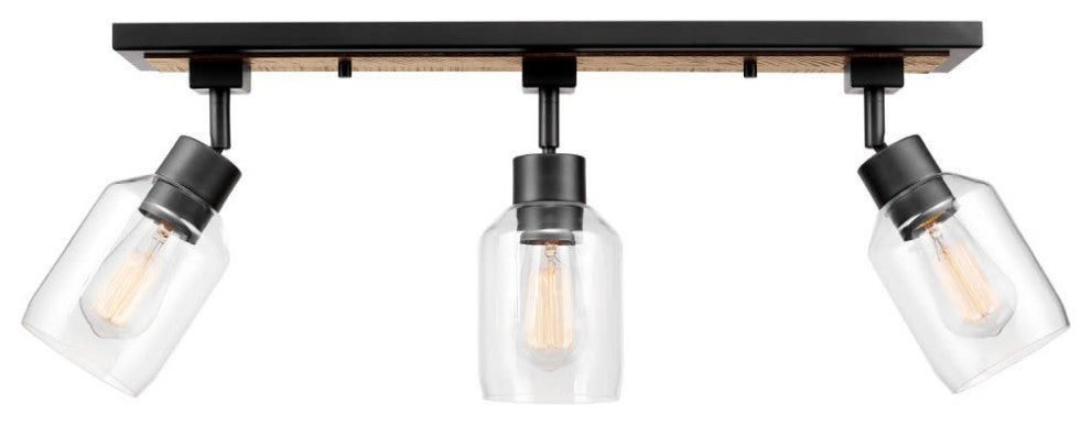Globe Electric 59798 Griffith 3 Light 25"W Accent Light Ceiling - Matte Black
