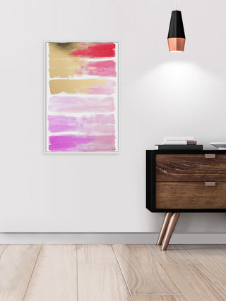 "Shades of Pink" Floater Framed Painting Print, Canvas, 30"x45"