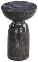 Rue Black Marble Side Table - Black