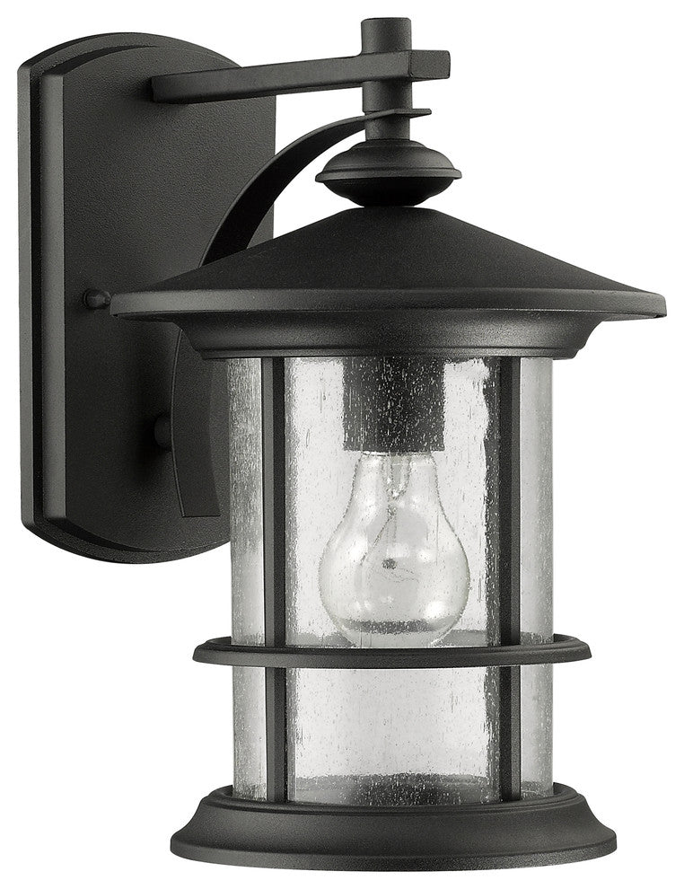 Chloe Lighting SUPERIORA Transitional 1 Light Textured Black Outdoor Wall Sconce