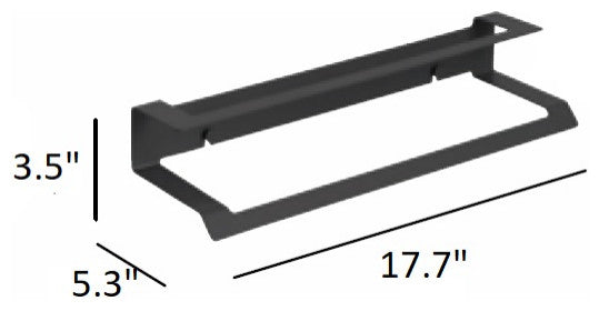 Slim Medium Double Towel Bar, Bathroom Towel Rack Several Colors, Matte Green