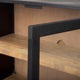 Sloan 80.0L x 17.0W x 36.0H Dark Wood WithBlack Metal Frame Sideboard