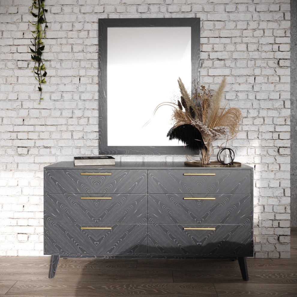 Modrest Diana Modern Grey Ash Bedroom Set, Queen