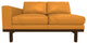 Cantor Left Arm Leather Sofa, Finish: Pumpernickel, Leather: Saffron
