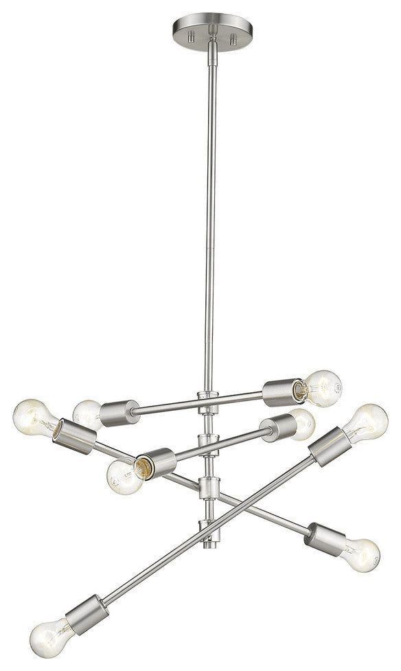 Calix 8-Light Satin Nickel Pendant