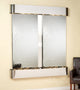 Cottonwood Falls Water Fountain, Silver Mirror, Stainless Steel, Round