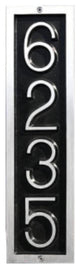 Traditional Vertical Rectangle Address Plaque, Times Font