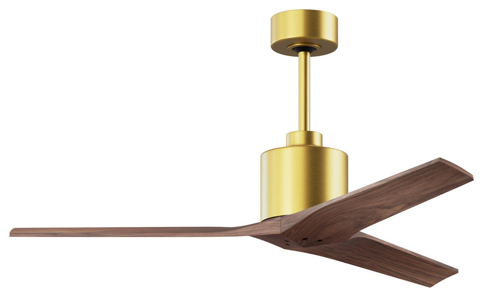 Mollywood  42" Ceiling Fan, Brushed Brass/Walnut Tone, 52