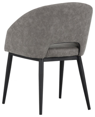 Thatcher Antique Brass Dining Chair, Antique Gray