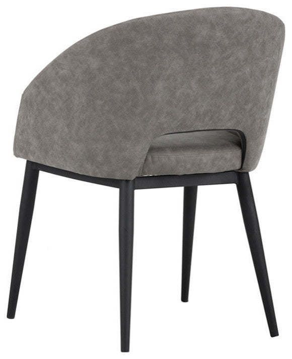 Thatcher Antique Brass Dining Chair, Antique Gray