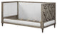 39710 Twin Daybed, Tan Fabric & Salvaged Natural Finish, Artesia
