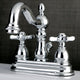 4" Centerset Bathroom Faucet WithBrass Pop-Up, Polished Chrome