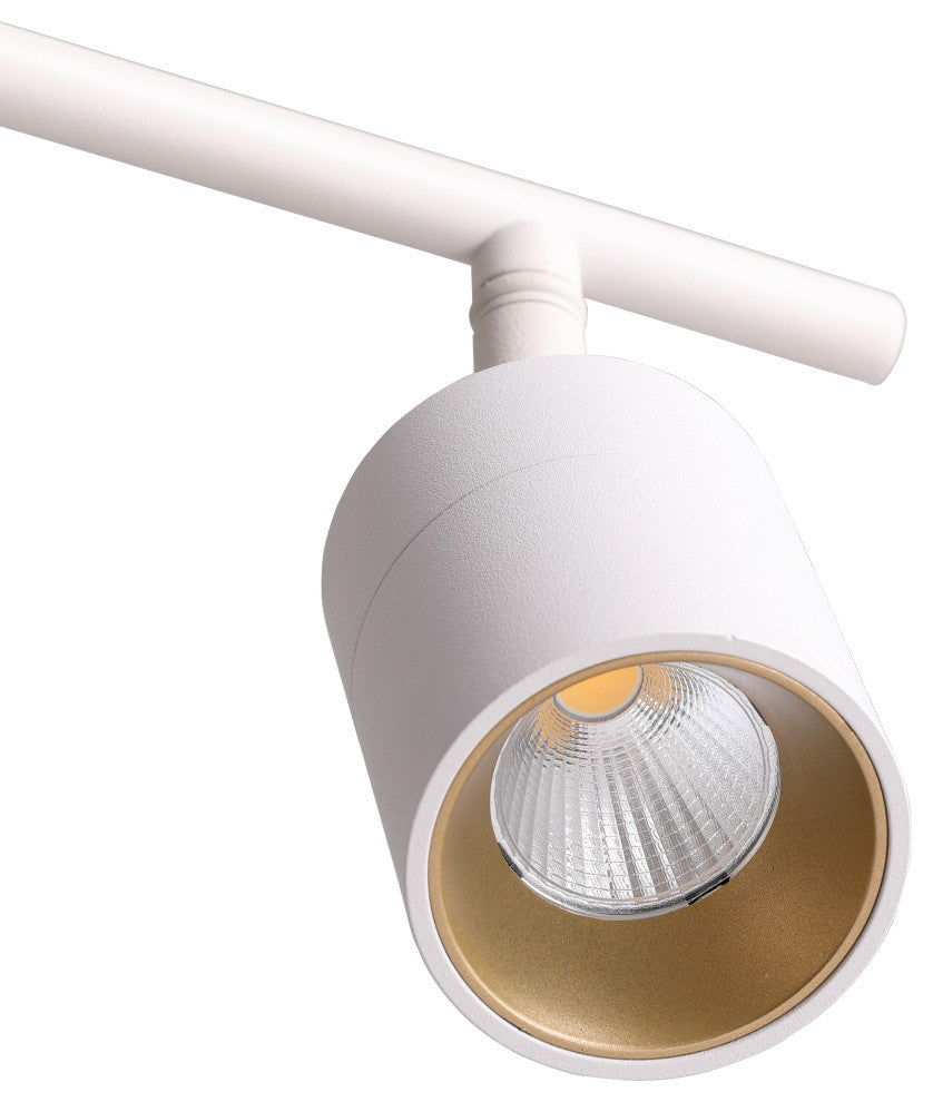 Vidalite Shura 4 Head LED Flush Mount FIxed Track Light, White