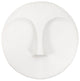 Matte White Round Face Wall Sculpture