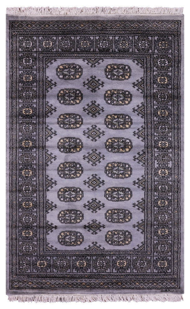 Hand-Knotted Signed Silky Bokhara Wool Rug 3' 3" X 5' 0" - Q13799