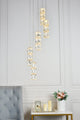 Paige LED Light Gold Pendant Clear Crystal