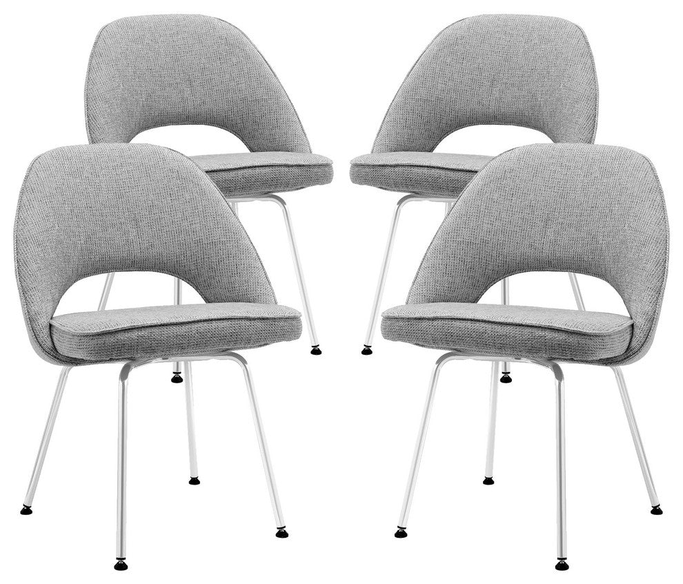 Modern Light Gray Cordelia Dining Chairs Set of 4