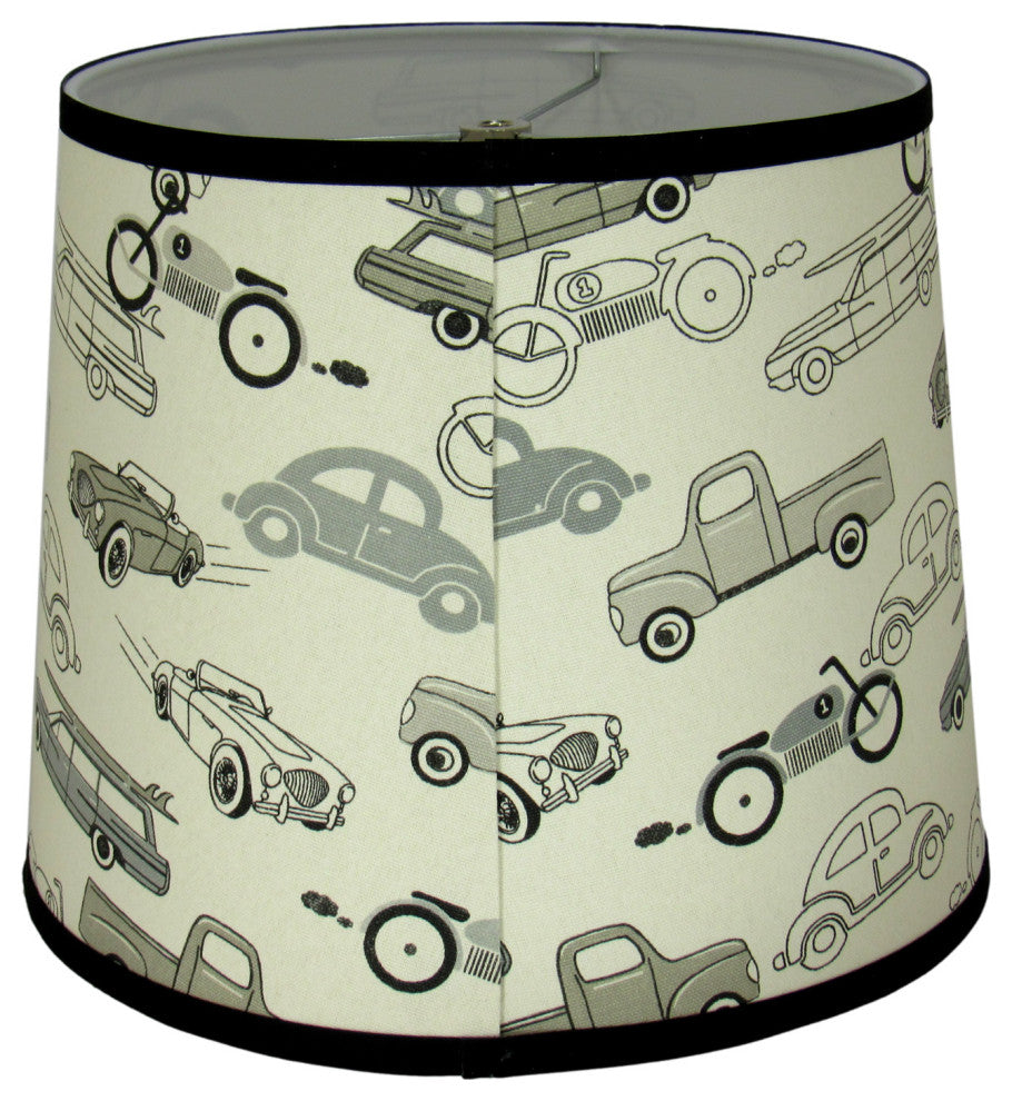 Retro Rides Lead Macon Print Lamp Shade, 14"