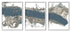Abstract Line Painting Bold Blue Busy Grey Movement,3pc, each 24 x 30