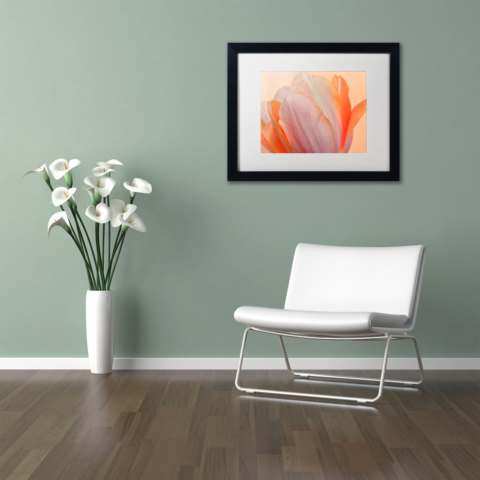 Cora Niele 'Orange Glowing Tulip' Matted Framed Art