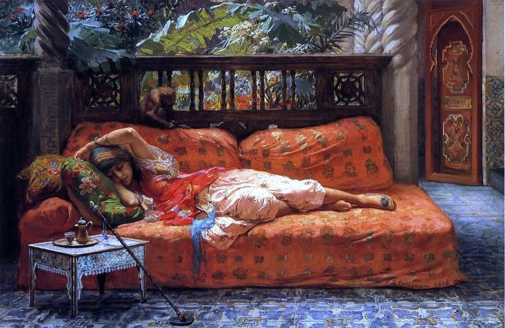 Frederick Arthur Bridgeman A Siesta, 18"x27" Wall Decal