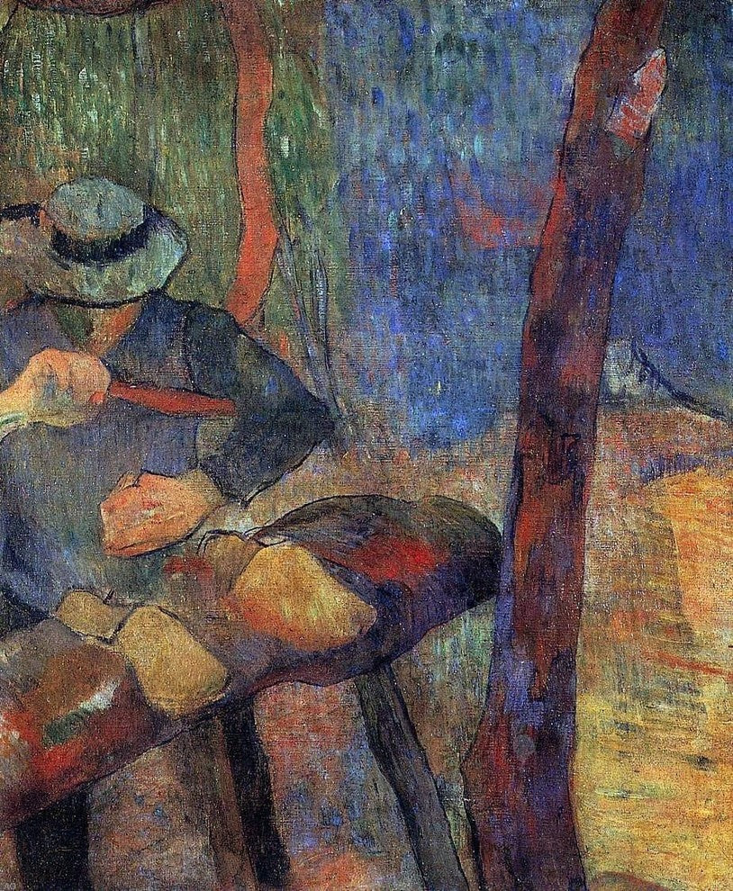 Paul Gauguin The Clog Maker, 20"x25" Wall Decal