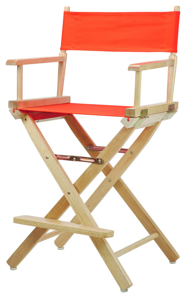 024" Director's Chair Natural Frame-Orange Canvas