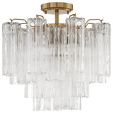 Crystorama Lighting Group ADD-300-CL_CEILING Addis 4 Light 18"W - Aged Brass