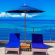 7.5' Silver Push Lift Aluminum Umbrella, Sunbrella, Spa