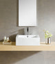 Fine Fixtures White Vitreous China Square Modern Vessel Sink