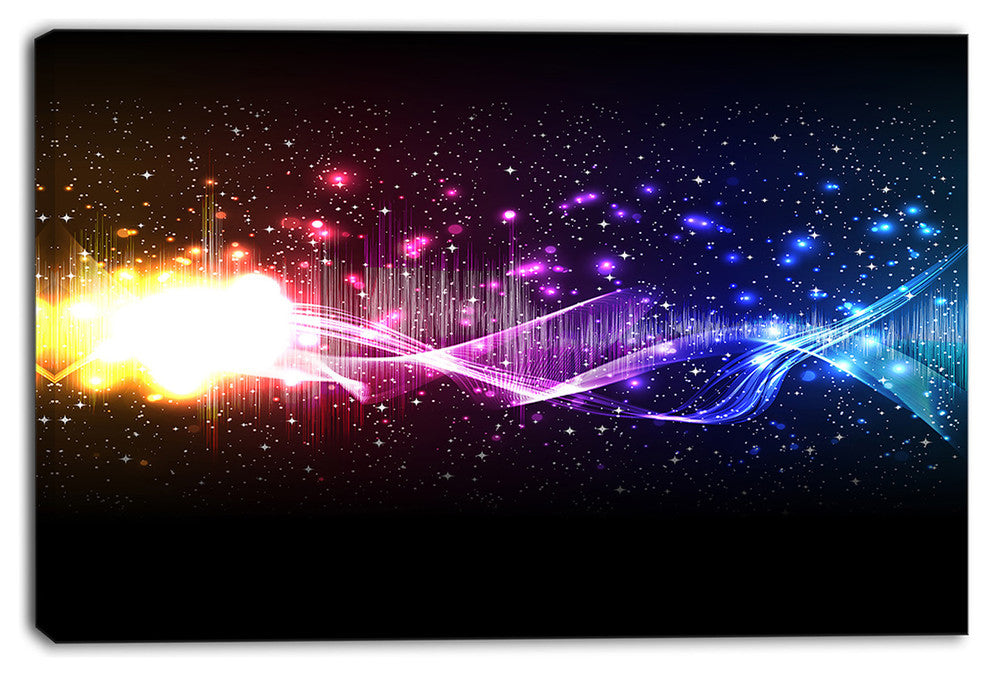 "Music Equalizer Wave" Abstract Digital Art Canvas Print