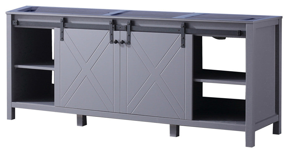 Marsyas 80" Dark Gray Bathroom Bath Storage Vanity Cabinet