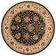 Safavieh Antiquity Collection AT21 Rug, Black, 8' Round