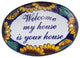 Sunflower Talavera Ceramic House Plaque. Welcome my house is your house