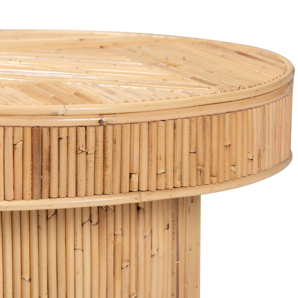 Natalia Natural Rattan End Table
