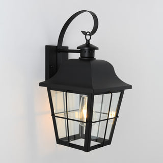 Jatoba Coastal Outdoor Wall Lantern, Black