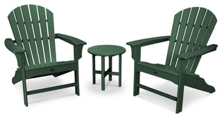 Yacht Club Shellback 3-Piece Adirondack Set, Rainforest Canopy