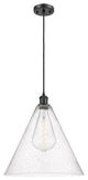 Innovations Lighting 516-1P-BK-GBC-164 Ballston Cone 1 Light 16" Pendant