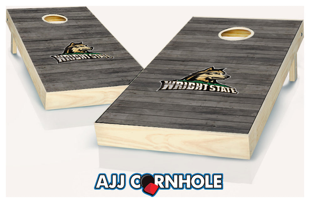 Wright State Distressed Cornhole Set