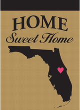 Double Applique Florida Burlap Garden Flag