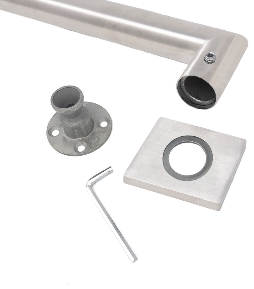 Stainless Steel Mitered Grab Bar, 48", Satin Stainless