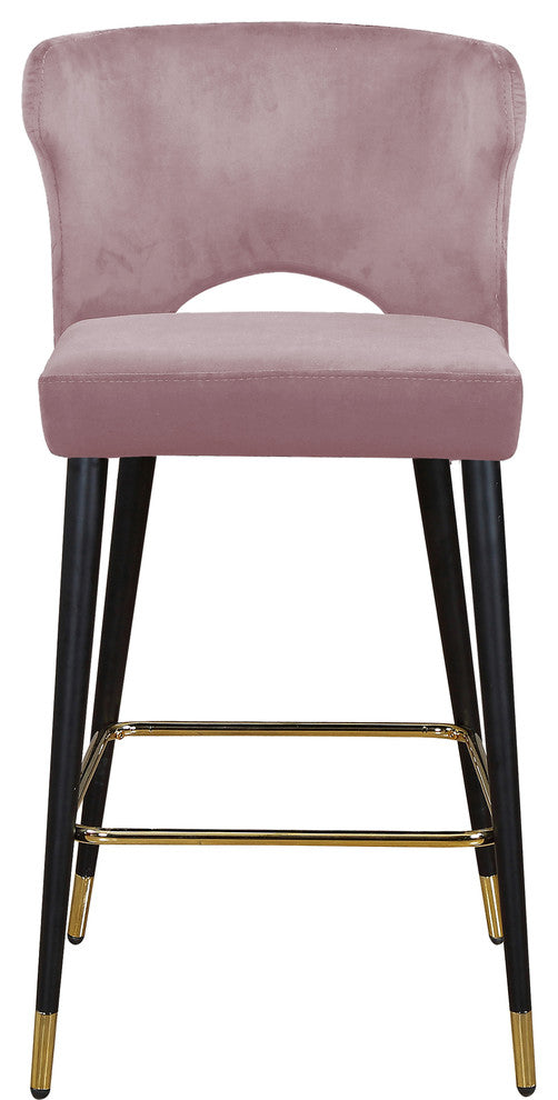 Kelly Velvet Stool (Set of 2), Pink