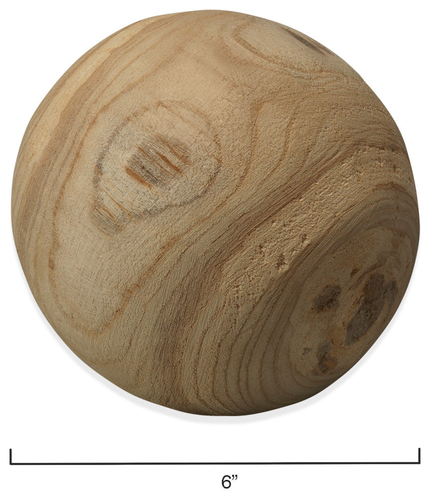 Malibu Wood Balls, Natural Wood, 3-Piece Set
