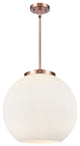 Athens Pendant, Antique Copper, Matte White, Matte White